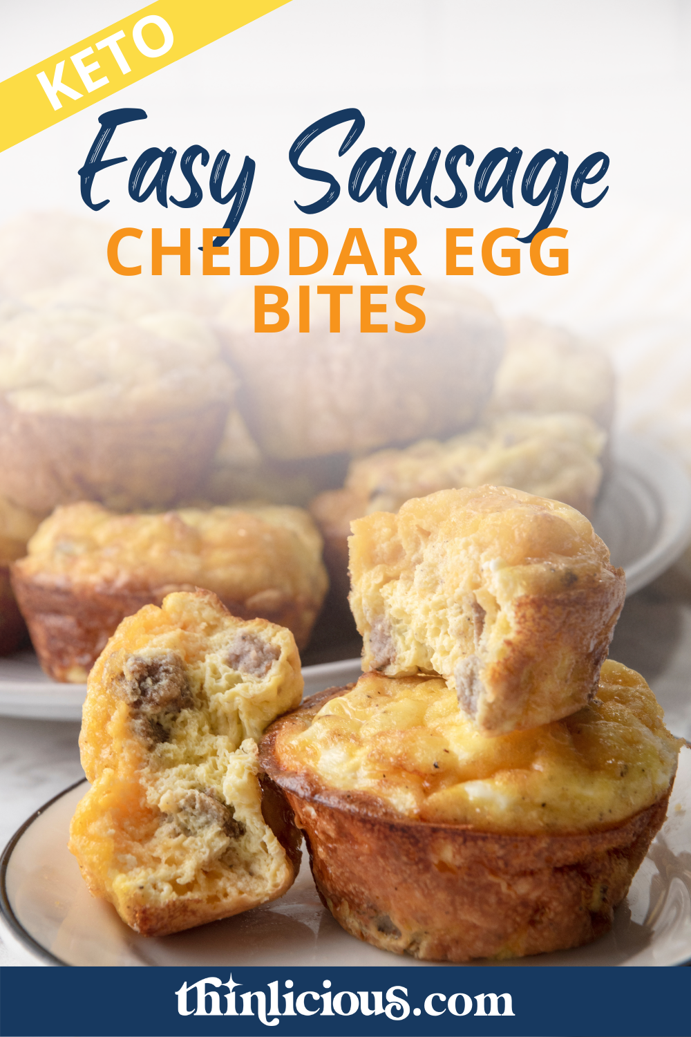 Tastier and more filling than the kind you'll find at coffee shops, these sausage cheddar egg bites are an easy and portable low-carb breakfast.
