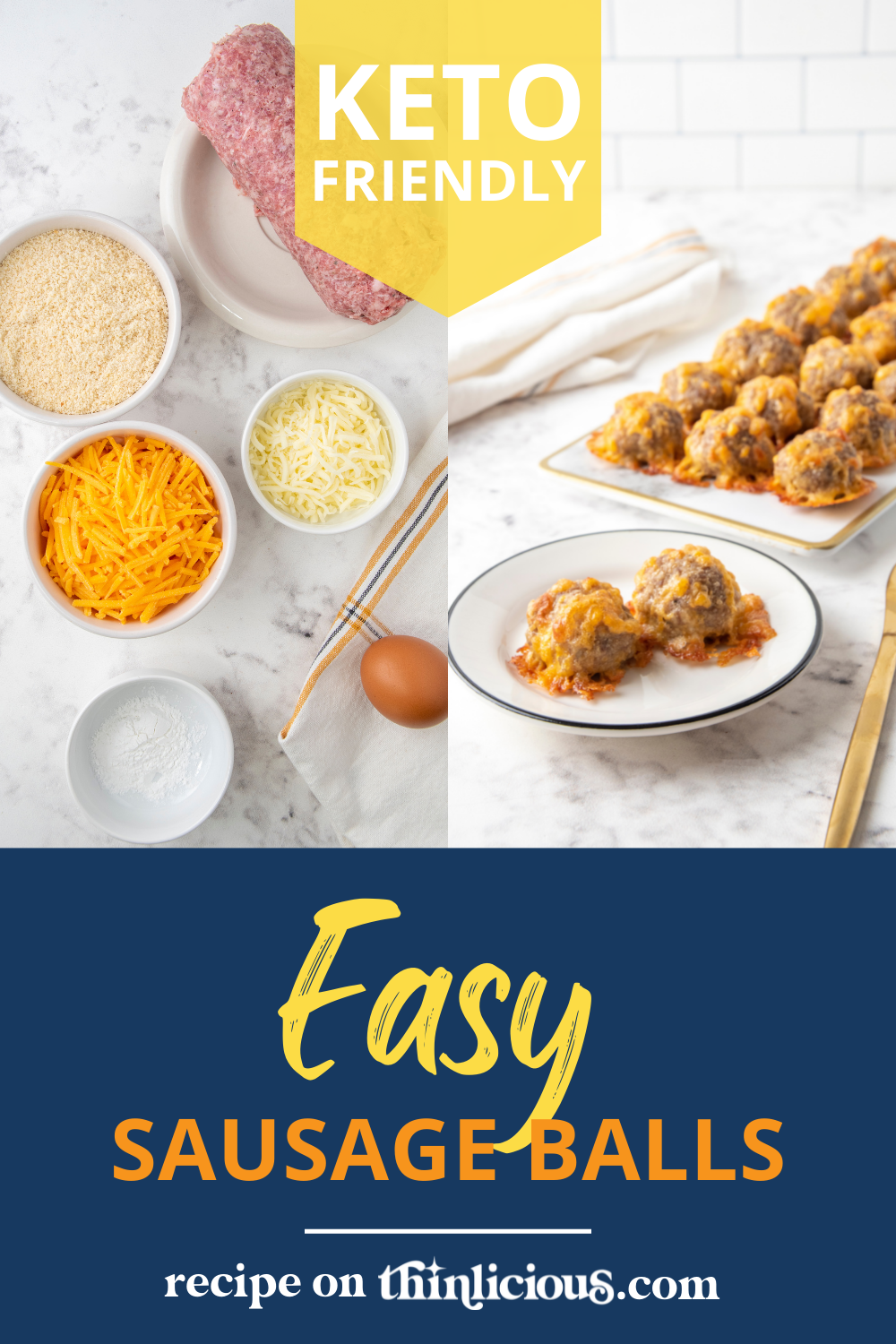 Easy Sausage Balls (Gluten-Free and Low-Carb) - Thinlicious