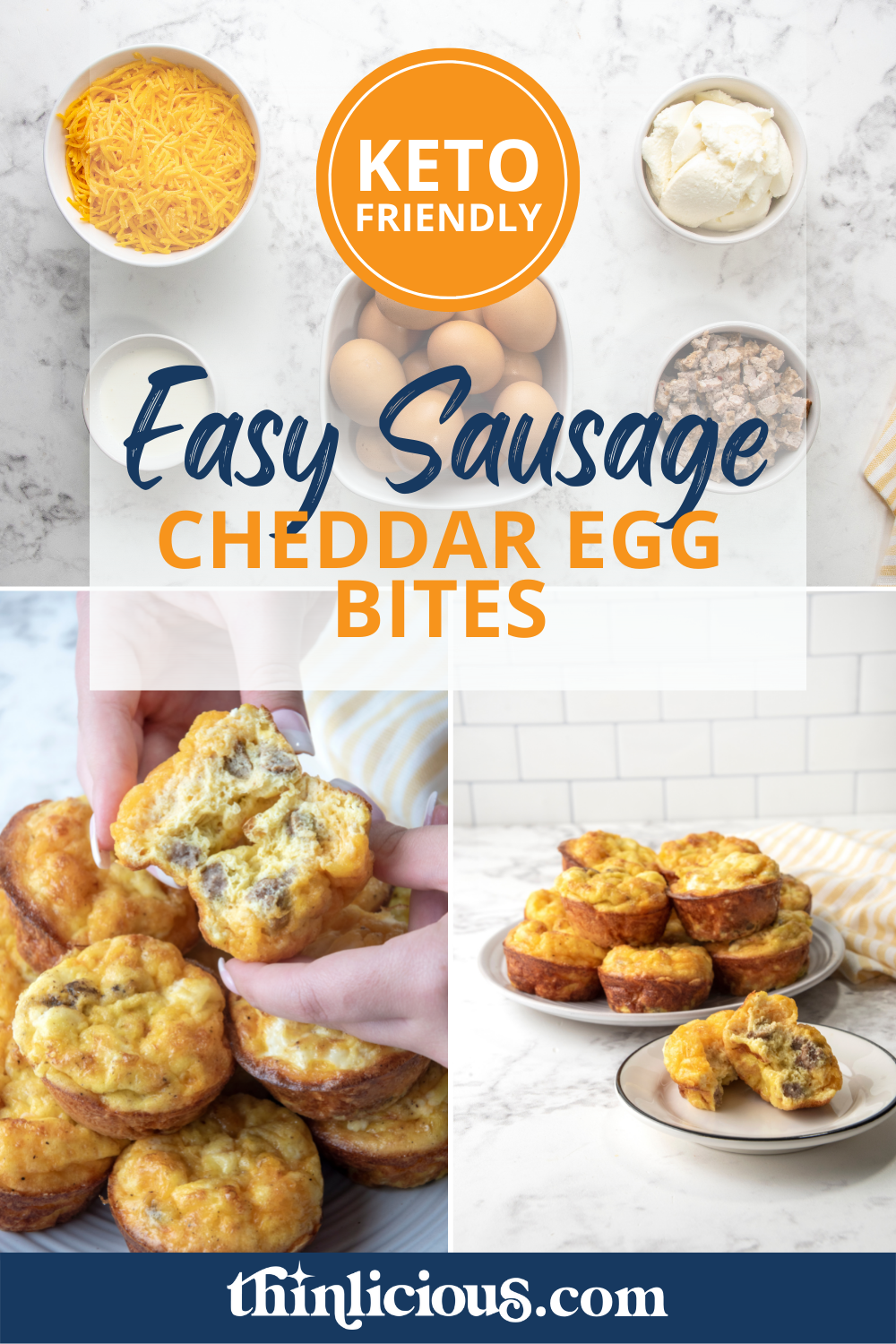 Tastier and more filling than the kind you'll find at coffee shops, these sausage cheddar egg bites are an easy and portable low-carb breakfast.