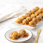 Lunch, snack, appetizer, or dinner - these easy sausage balls are perfect all the time! They are gluten-free, high-protein, and low-carb.