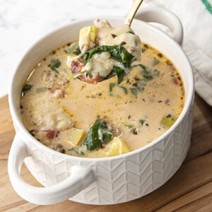 The Best Keto Creamy Italian Sausage Soup - Thinlicious