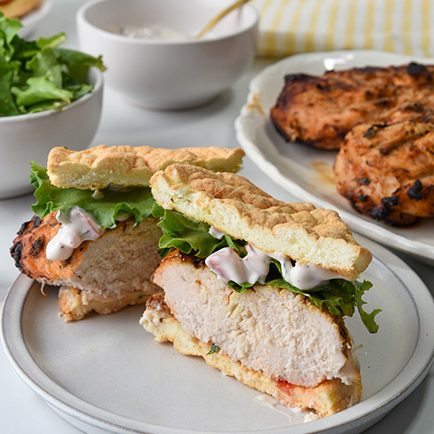 Low-Carb Grilled Chicken Sandwiches