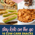 If you're gonna be away from home all day, take these shelf-stable snacks with you! Stay keto on the go with these low-carb snacks.