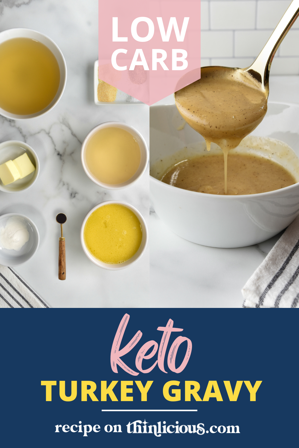 LowCarb Turkey Gravy Easy GlutenFree Recipe Thinlicious