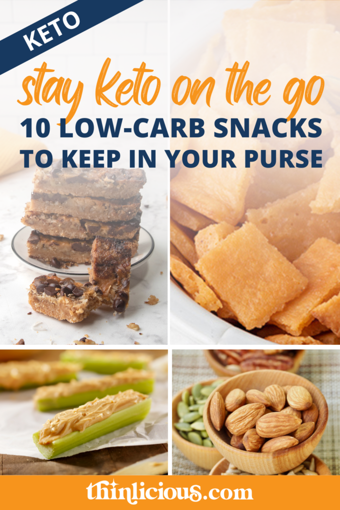 If you're gonna be away from home all day, take these shelf-stable snacks with you! Stay keto on the go with these low-carb snacks.