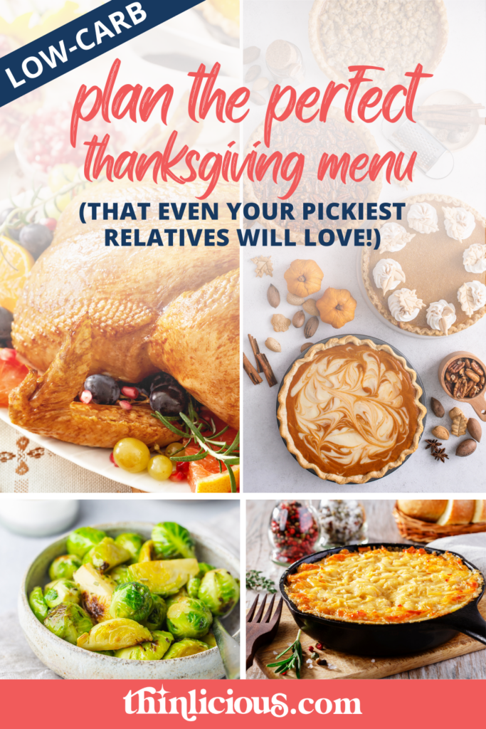 Cook an entire feast that's all high-protein, gluten-free, and low in carbs! Maintain your healthy lifestyle with this easy low-carb Thanksgiving menu. 