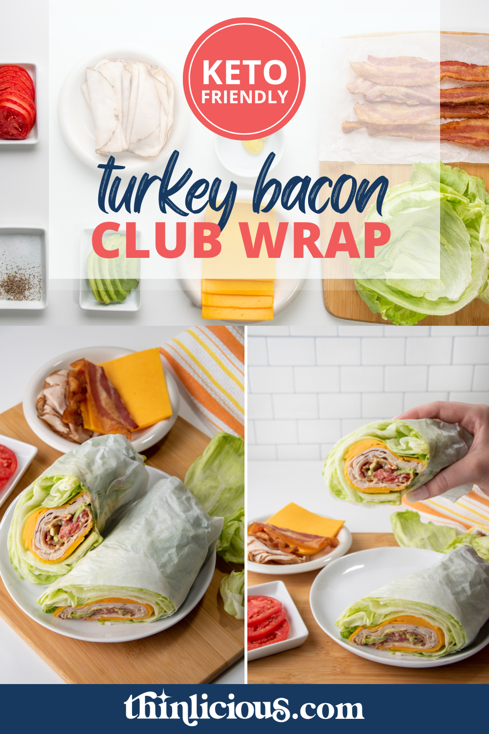 Turkey Bacon Club Wrap - Thinlicious