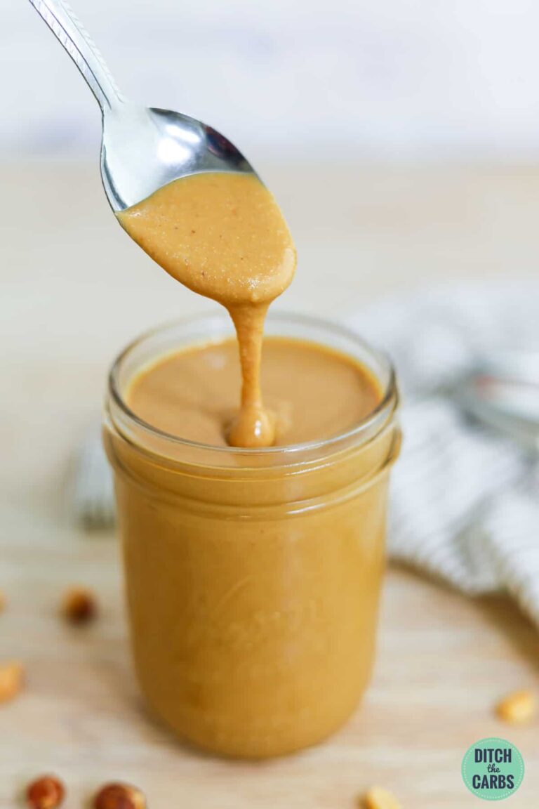 The Easiest Keto Peanut Butter (1-ingredient) - Thinlicious