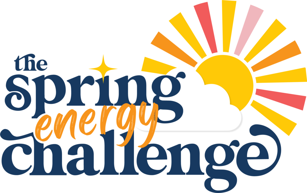Spring energy challenge logo with sushine
