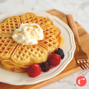 The Best Keto Waffles Recipe (Coconut Flour) AWARD WINNING (2.5g)