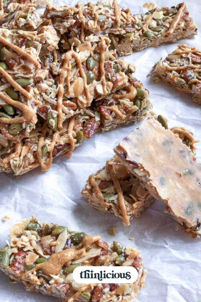 Keto Peanut Butter Granola Bars Without Oats!