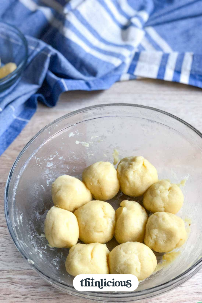 Keto naan bread dough in a bowl