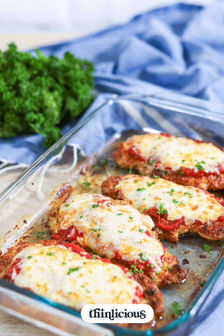 The Best Chicken Parmesan (Oven Recipe) - Thinlicious