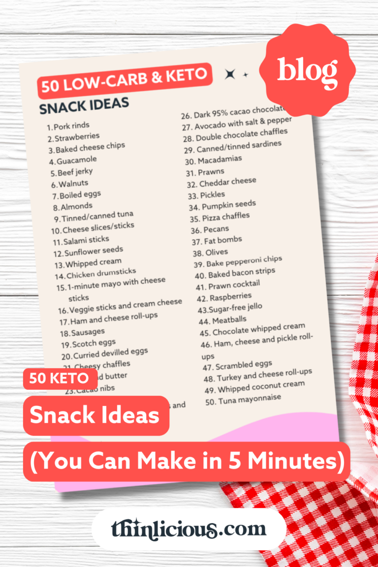 50 Keto Snack Ideas (you can make in 5 minutes) - Thinlicious