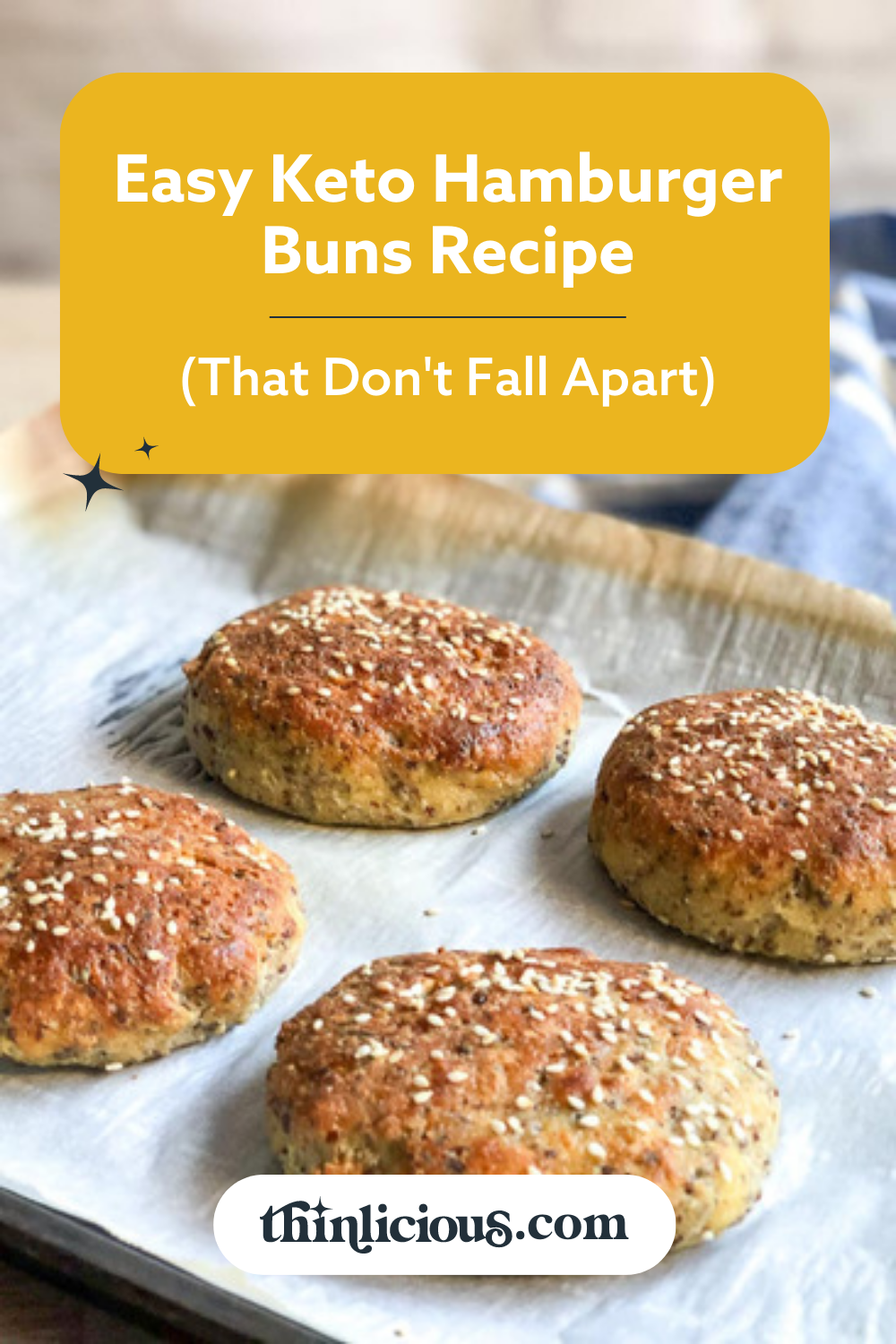 Easy Keto Hamburger Buns Recipe (That Don't Fall Apart) Thinlicious