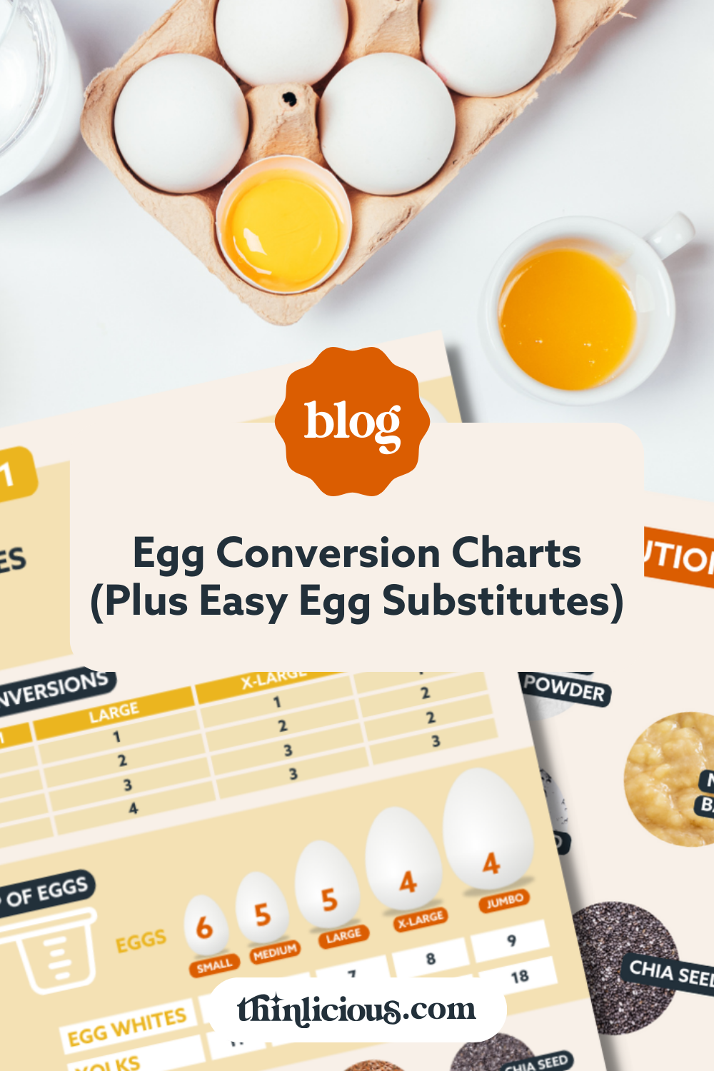 Egg Conversion Charts (Plus Easy Egg Substitutes) Thinlicious