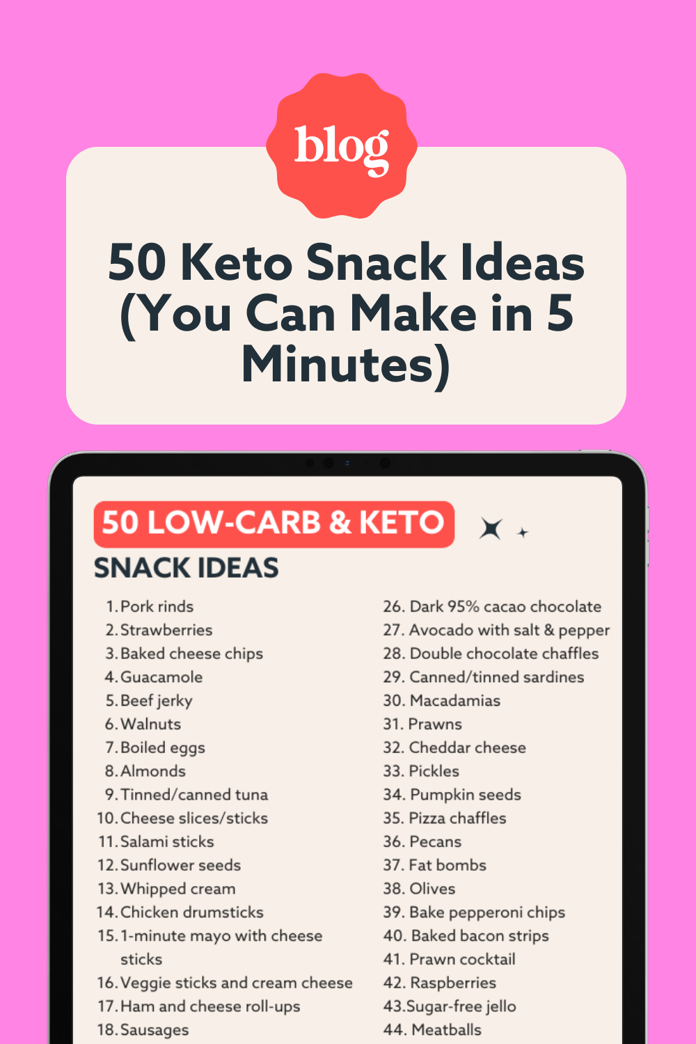 50 Keto Snack Ideas (you can make in 5 minutes) - Thinlicious