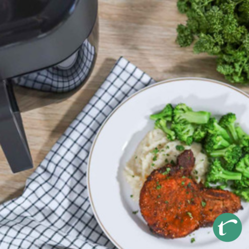 Ninja Foodi Air Fryer Pork Chops [+VIDEO] - Dr. Davinah's Eats