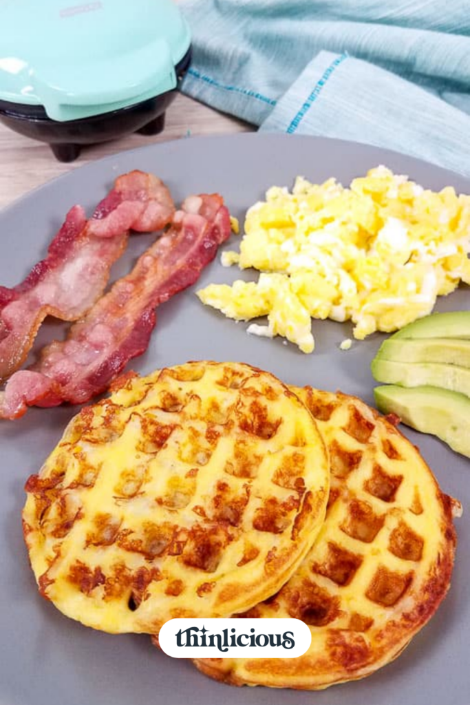 Keto Bacon, Egg, & Cheese Chaffles Recipe - Saving You Dinero
