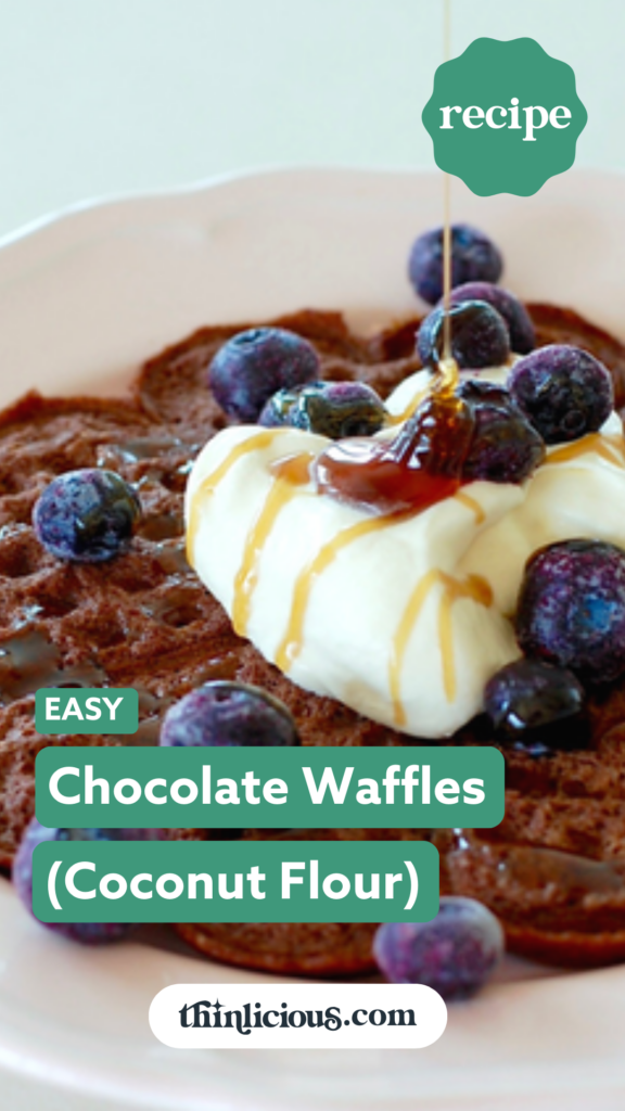 Easy Keto Chocolate Waffles (Coconut Flour) Thinlicious
