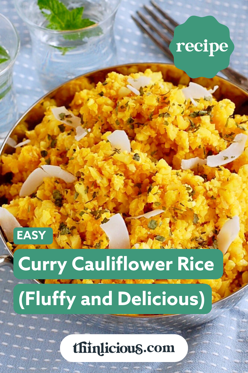 Easy Curry Cauliflower Rice (Fluffy And Delicious) - no mess method