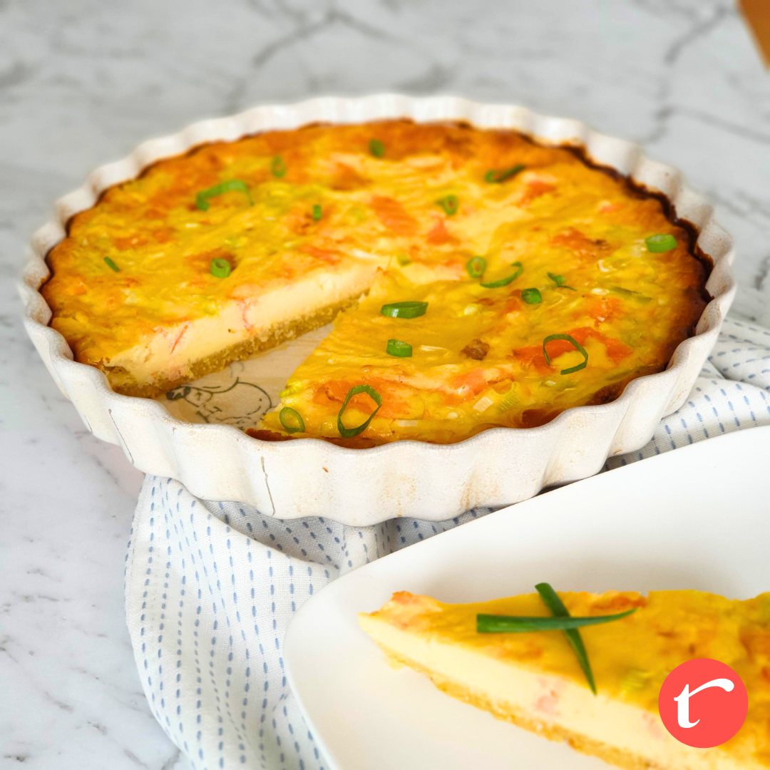 Keto Smoked Salmon Quiche (blender recipe)